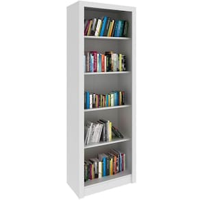 Estante Armário Alta Livreiro Multiuso Office 5 Prateleiras Branco