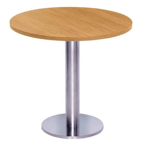 Mesa Beta Big Inox 75 Cm (alt) Disco Redondo Tampo Mdp Redondo 70 Cm (larg) X 2,50 Cm (alt) Samba