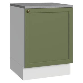 Balcão De Cozinha 60 Cm 1 Porta Branco/verde Vik Madesa Branco/verde
