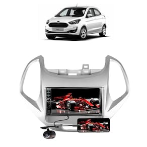 Kit Multimídia Ka 2019 / 2021 Mold Prata 7 Pol Carplay AndroidAuto Usb Bt FM - 7810HCPAA FirstOption