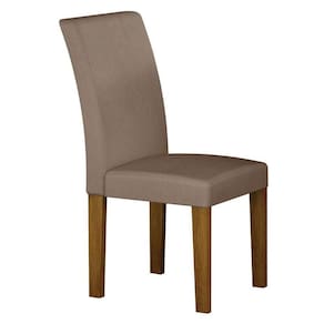 Cadeira Para Mesa De Jantar Napoli Mdf Freijó Joli Camurça - Leifer Móveis