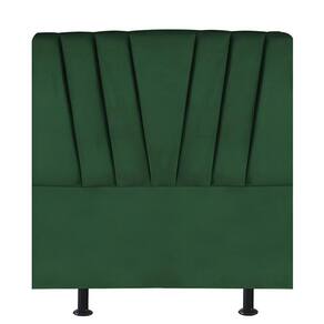 Cabeceira Estofada Cama Box Solteiro 100 Cm Louise Suede Verde