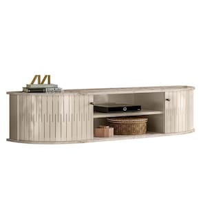 Bancada Suspensa 60 Polegadas 2 Portas 136 Cm Modena Madetec Calacata Off White