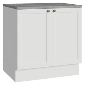 Balcão De Cozinha 80 Cm 2 Portas Branco Vik Madesa Branco
