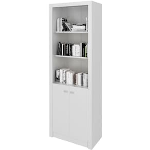 Estante Armário Alta Livreiro Multiuso Office 2 Portas Branco