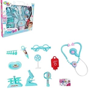 Kit Médico Infantil Doutor E Enfermagem Completo Com 10 Peças Brinquedo Estilo Profissional