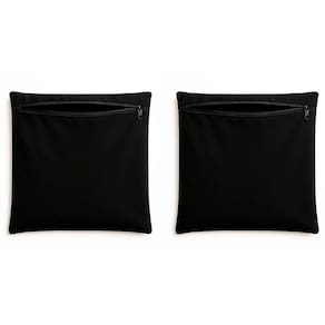 Kit 2 Capa De Almofada 42cm Decorativa Suede Sofá Poltrona Preto