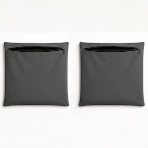 Kit 2 Capa De Almofada 42cm Decorativa Suede Sofá Poltrona Cinza