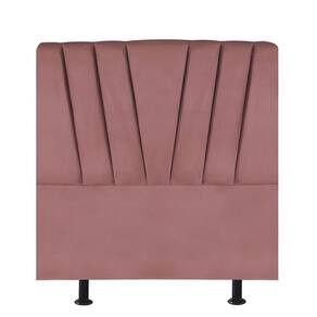 Cabeceira Estofada Cama Box Solteiro 100 Cm Louise Suede Rosé
