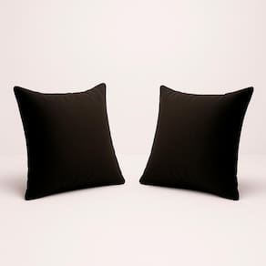 Kit 2 Almofada 42cm Decorativa Suede Fofinha Sofá E Cadeira Preto