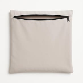 Capa De Almofada 42cm Decorativa Suede Para Sofá E Cadeira Bege