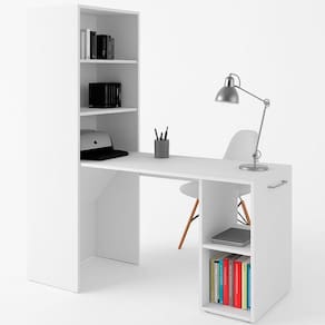 Mesa Para Escritório Articulável Alta Multiuso Retrátil Branco