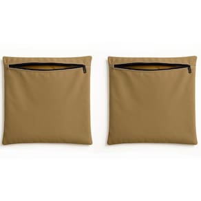 Kit 2 Capa De Almofada 42cm Decorativa Suede Sofá Poltrona Capuccino