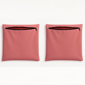 Kit 2 Capa De Almofada 42cm Decorativa Suede Sofá Poltrona Rosa