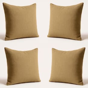 Kit 4 Almofadas Decorativas 42cm Suede Fofinha Lisa Sofá Capuccino