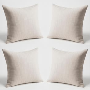 Kit 4 Almofadas Decorativas 42cm Suede Fofinha Lisa Sofá Bege
