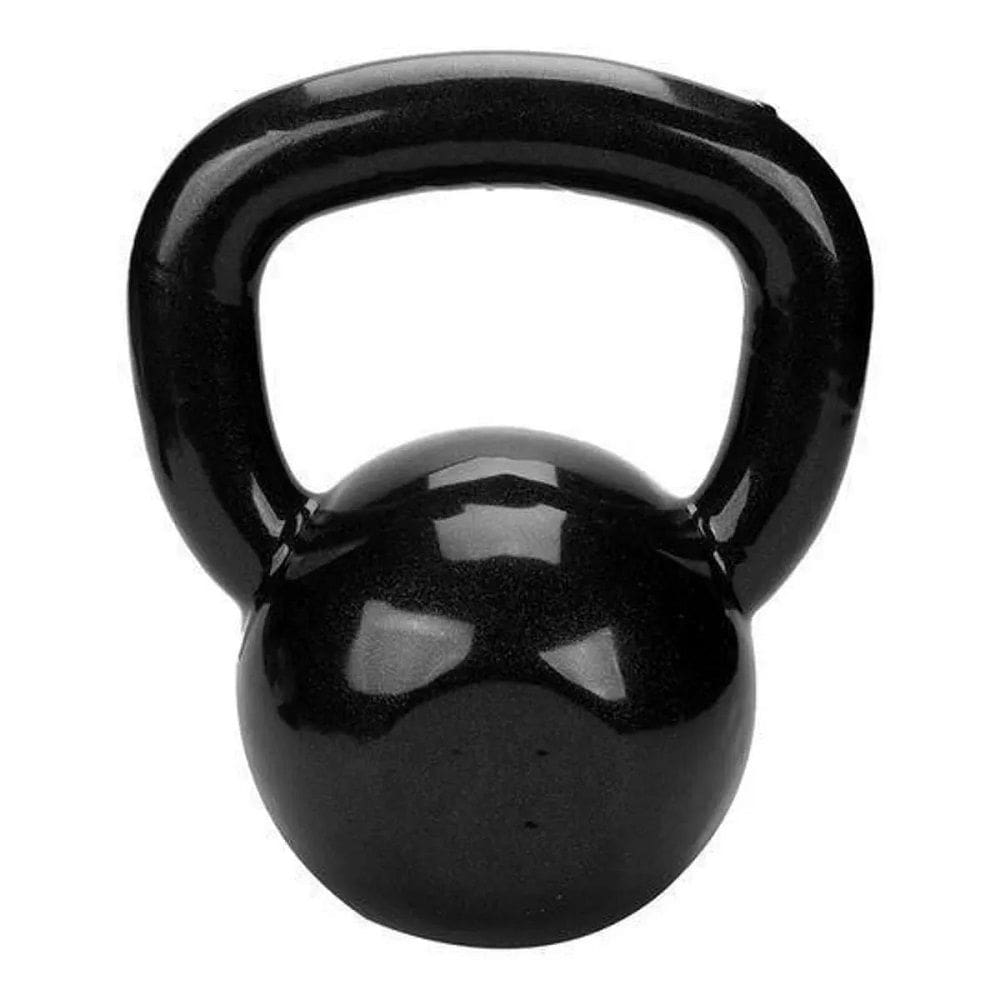 Kettlebell 18KG Emborrachado Preto