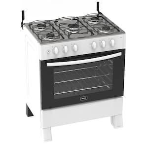 Fogão 5 Bocas Branco Hera Plus com Forno 94 L Acendimento Automático Realce