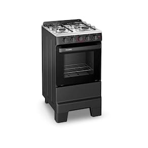 Fogão Esmaltec 4 Bocas Ideal Pop F4isp4120pt Acendimento Manual Preto