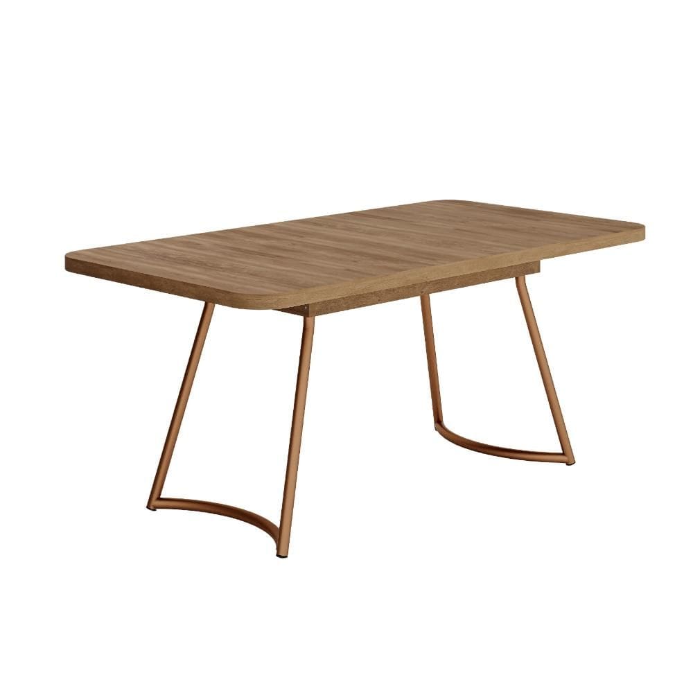 Mesa Toscana 6 lugares Carraro Nogal c/ Rosê