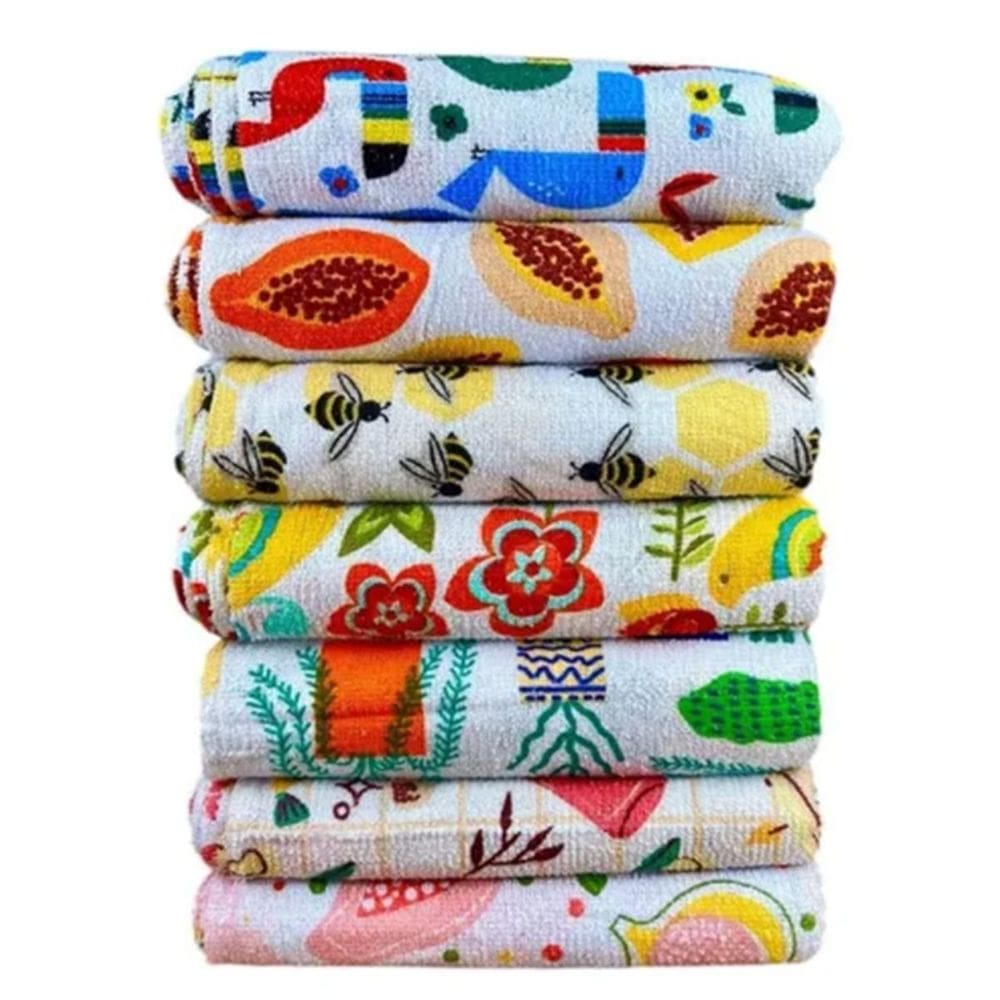 Pano De Prato Atoalhado Felpudo Premium Kit Com 30 Peças