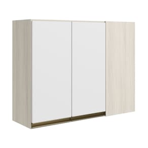 Armario Canto Reto 2P MDF 89cm Kali 12213 Bianco Toq Branco Uv Nicioli