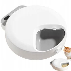 Comedouro Automatico Raçao Pet Gato Cachorro Cao Comida Petisco Dieta Horario Programavel Petshop Viagem Casa