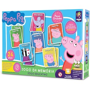 Jogo Da Memória Peppa Pig 24 Peças Infantil Mimo - 2111