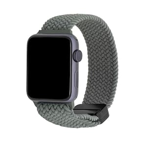 Pulseira Tramada Com Fecho Magnético para Apple Watch 42/44/45/49 mm, Originais iPlace, Verde Militar