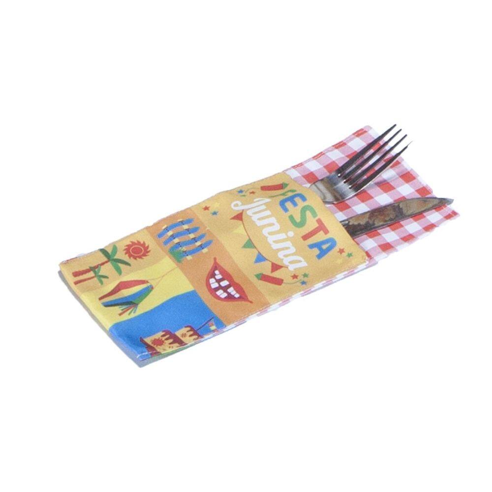Porta Talher Avulso 0,22 X 0,10 Estampado - Festa Junina