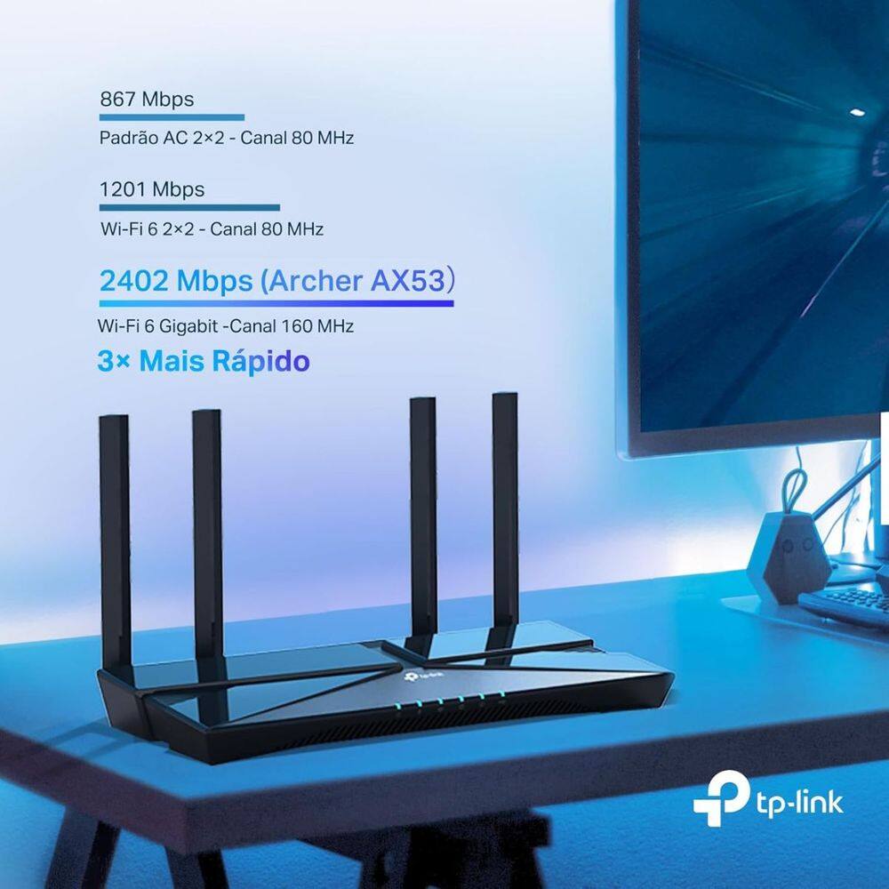 Roteador Wi-Fi TP-Link Archer Ax53 6 portas | Casas Bahia