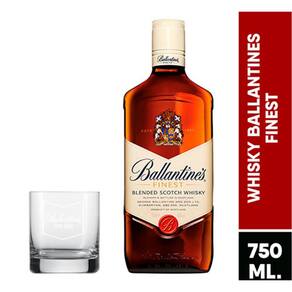 KIt Ballantines Finest 750ml + Copo de Vidro Personalizado