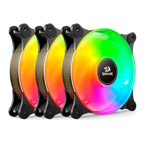 Kit 3 Fans Gamer Redragon ARGB 120mm Preto - GC-F013