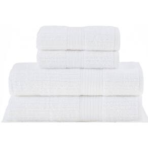 Toalha Banho/Rosto 4 Pçs Fio Penteado Buddemeyer Branco