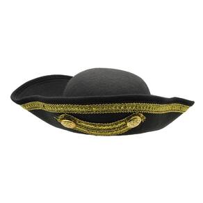 Chapéu Pirata Halloween Play&Fun Preto com Dourado