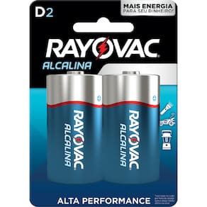 Pilha Grande Alcalina com 2 Unidades 20220 Rayovac