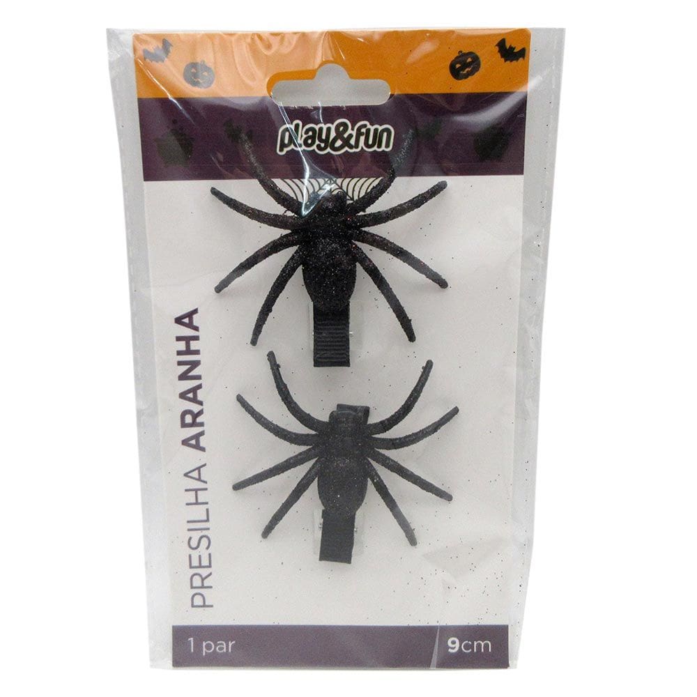 Par de Presilhas Aranha Halloween Play&Fun