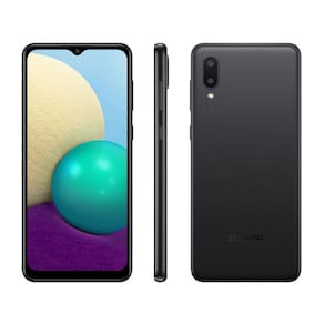 Smartphone Samsung Galaxy A02 32GB 4G DUAL CHIP Quad-Core 2GB RAM 6,5” Câm. Dupla + Selfie 5MP ANATEL!