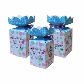 Kit 10 Meia Balas lembrancinhas Festa infatil Flork Hep Bardei tiu iu