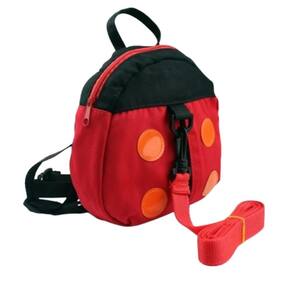 Mochila Infantil Com Guia De Segurança Coleira Para Bebê Joaninha Alça Ajustável Menino e Menina