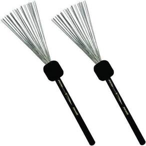 Kit 2 Vassourinha Fios Aço Para Cajon Torelli Pithy Retrátil