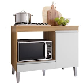 Balcão Para Cooktop 1 Porta 1 Gaveta com Tampo Cátia