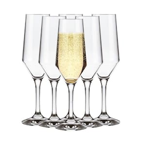 Jogo 6 Taças Champanhe e Espumante Buffet SM Vidro 186ml - Nadir