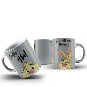Caneca Coelho Abel Ursinho Pooh 325ml Cerâmica Estampa Linda