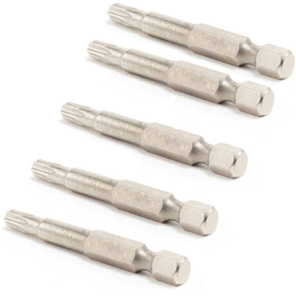 Jogo De Bits Hexalobular T30 X 50 Mm 1/4Pol 5 Peças St59337