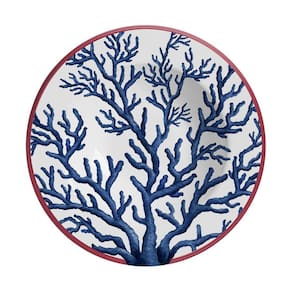 Conjunto 6 Pratos Fundo Coral Gables 25cm Cerâmica Branca