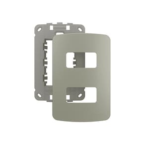 Placa com Suporte MarGirius B3 Colors 4x2 para 2 Módulos Horizontais Pérola