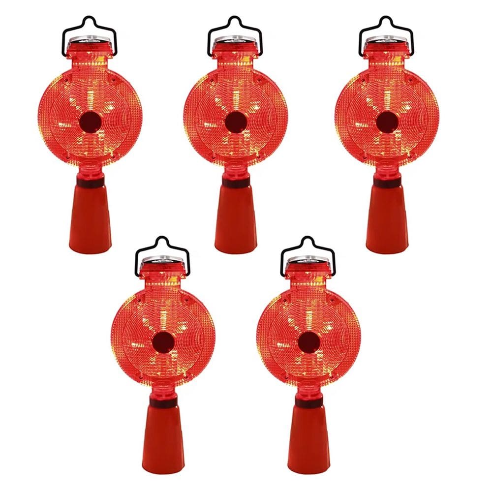 Sinalizador Solar Viaria Kit 5 Uni Sinalizaçao Automatico LED Rodovia Estrada Pista Rua Iluminaçao Segurança Obra Chuva