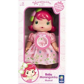 Boneca Baby Moranguinho Que Canta 30 Cm Mimo - 4009