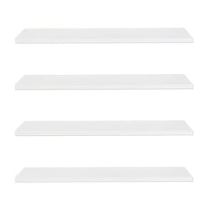 Kit 4 Prateleiras 60X15 Mdf Preto Acompanha Kit Instalação